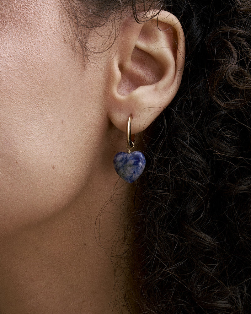 Chrystal Heart Hoops