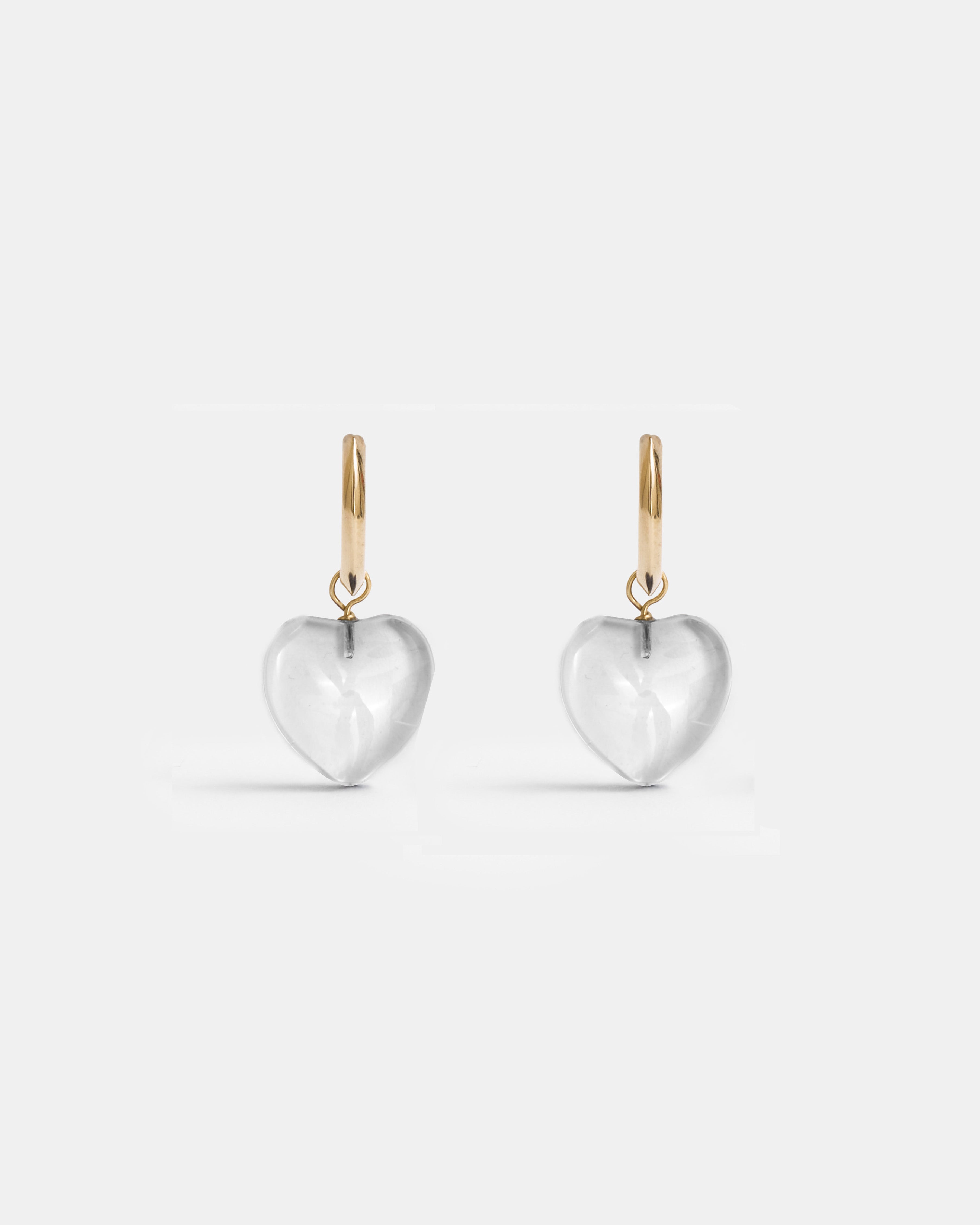 Chrystal Heart Hoops
