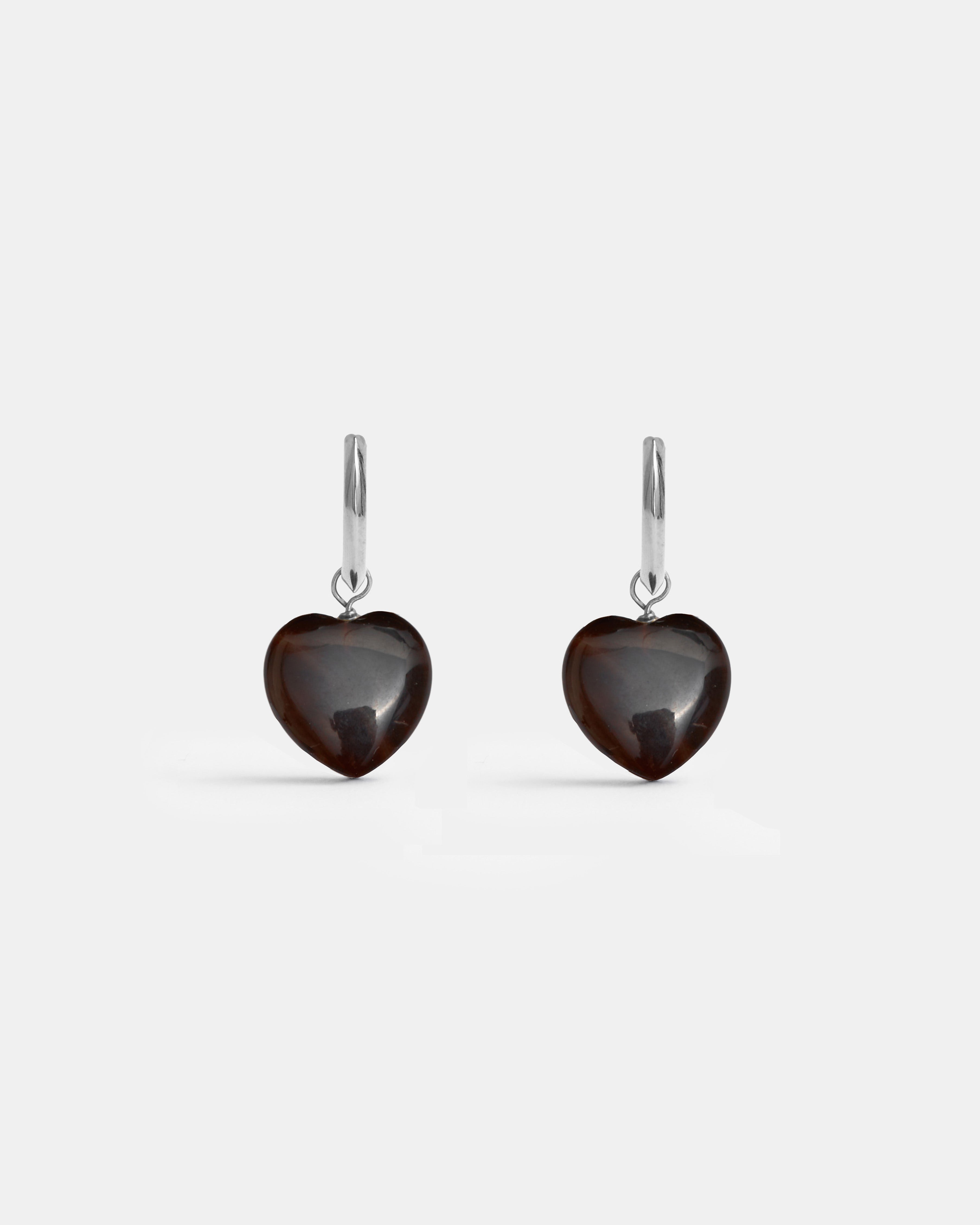 Chrystal Heart Hoops