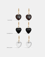 Chrystal Heart Hoops