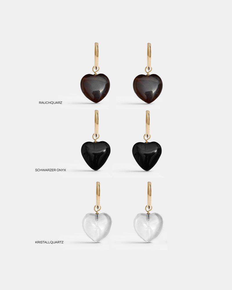 Chrystal Heart Hoops