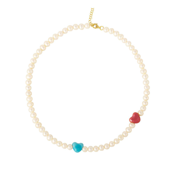 Michelle Pearl Necklace - Summer Edition