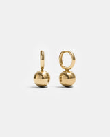 Globe Charm Hoops