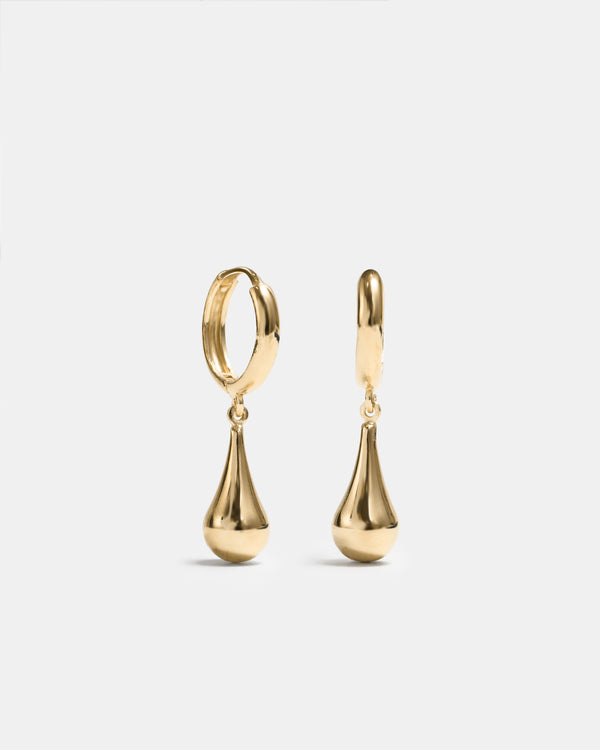 Drop Charm Hoops