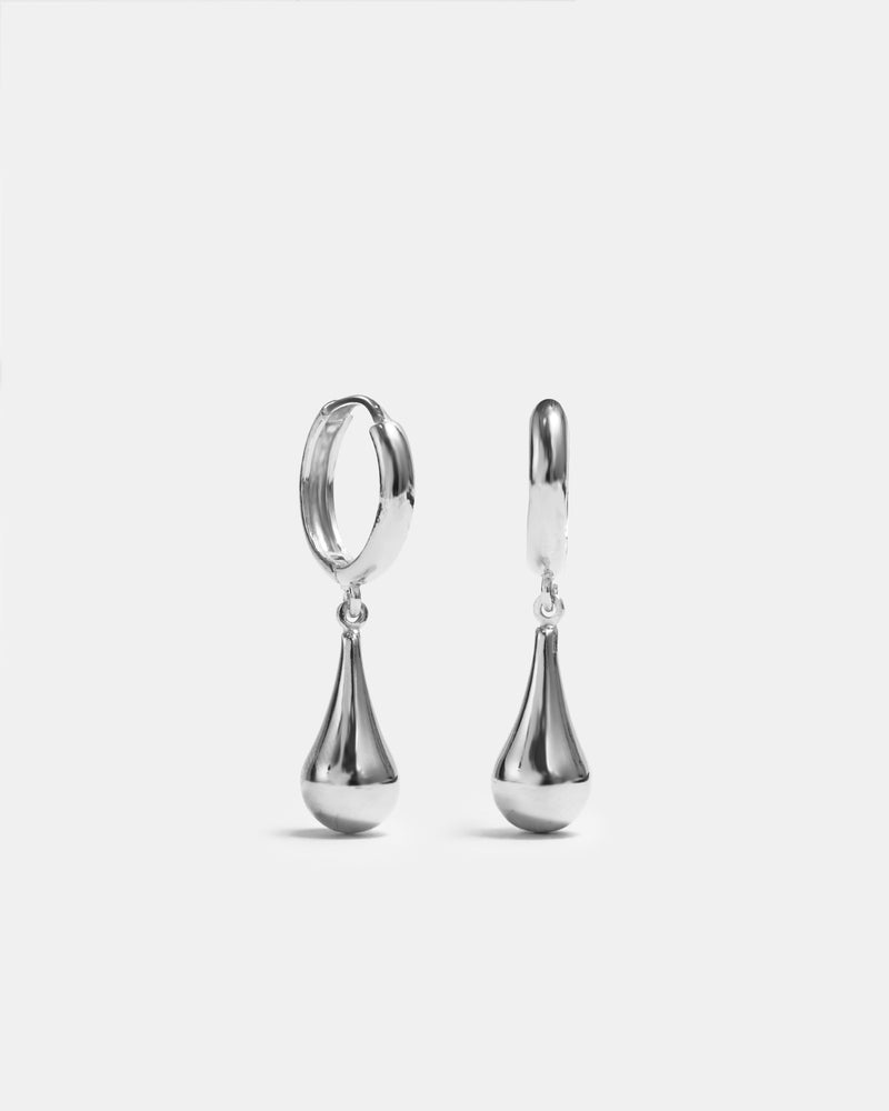 Drop Charm Hoops