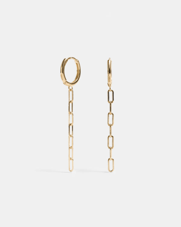 Chain Charm Hoops