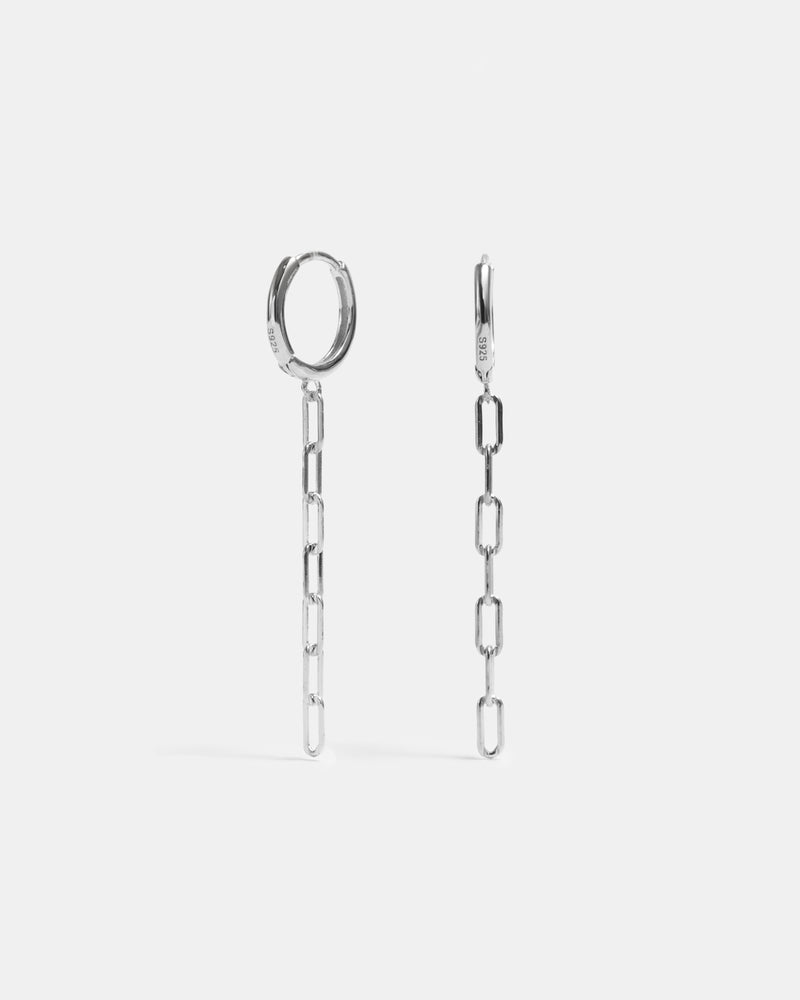 Chain Charm Hoops