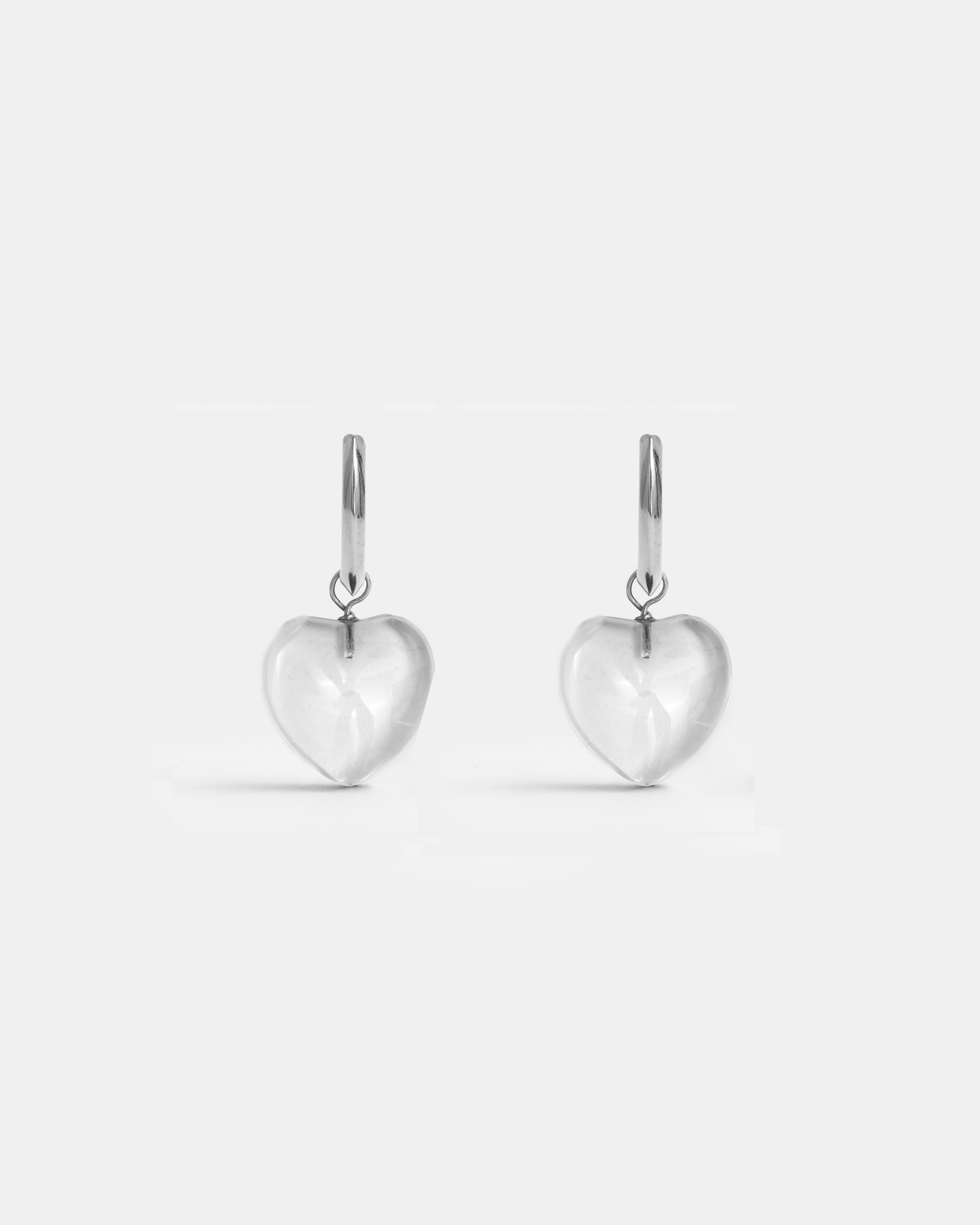 Chrystal Heart Hoops